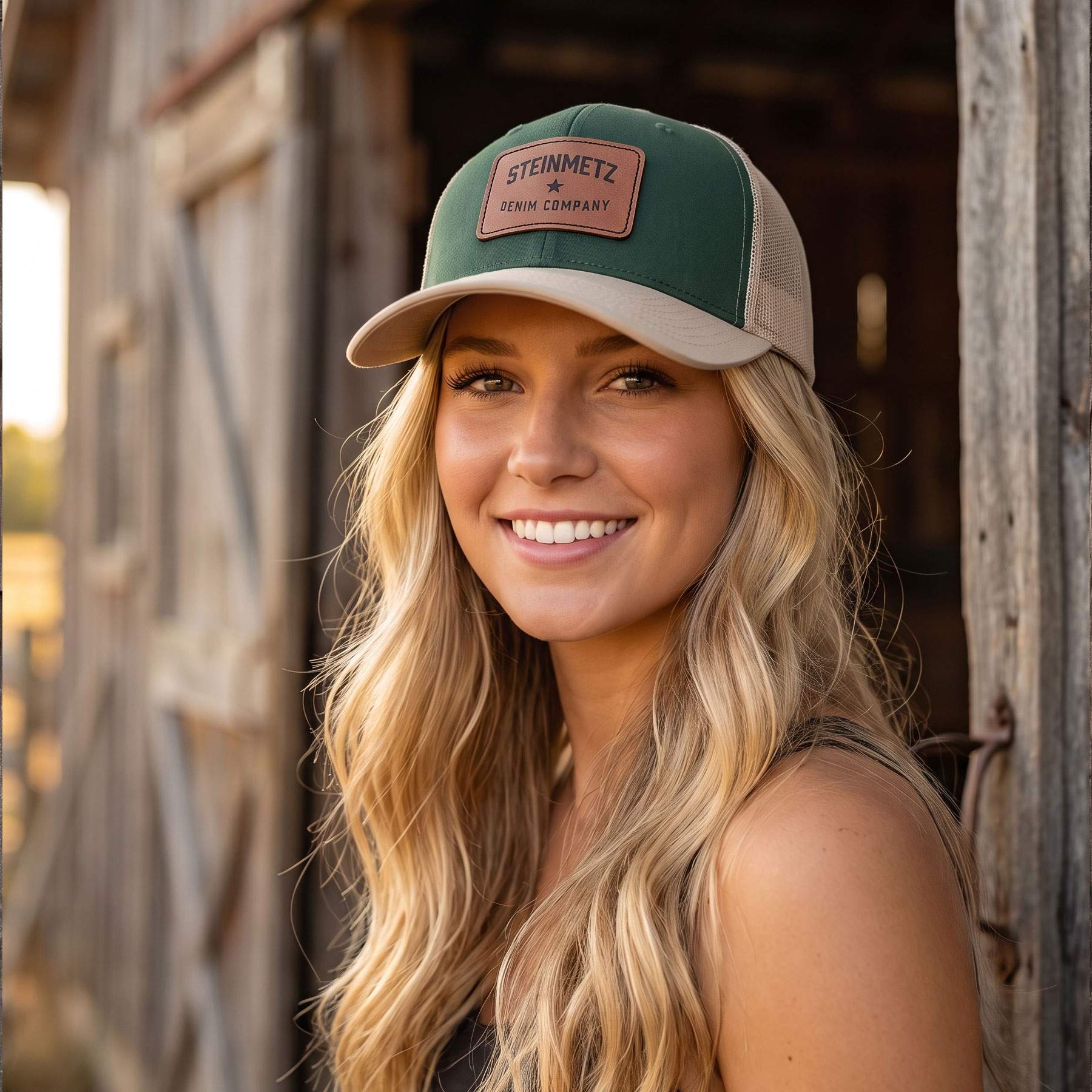 Steinmetz Leather Patch Cap | Western Snapback Hat – Steinmetz Co.